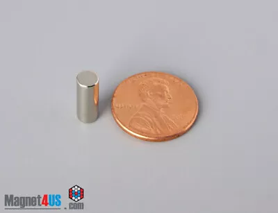 3/16 Dia X 1/2  N40 4.7mm X12.7mm  Rare Earth Neodymium Cylinder/Rod Magnets  • $14.99