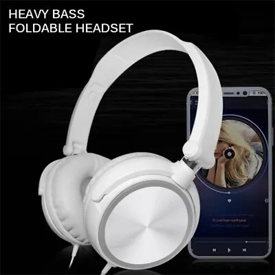 £7.67 • Buy Wired Headphones Bass HiFi Over Ear Headset Earphone Stereo Noise Cancelling UK