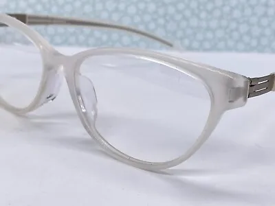 Ic! Berlin Eyeglasses Frames Woman White Oval Milk Pastel Cat Eye Anne K. . • £42.32