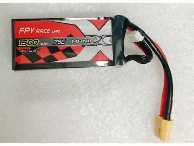 4S 1500mAh 14.8V 75C Maniax LiPo MX1500-4S-75 • £35.73