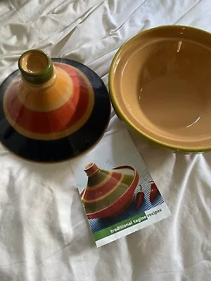 $27 • Buy VTG Tagine Tajine Glazed Pottery Pot Steamer MCM Made In Portugal Vol Do Sol