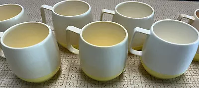 Vacron Lot Of 7 Cups W/handles Yellow Faded Damaged • $25