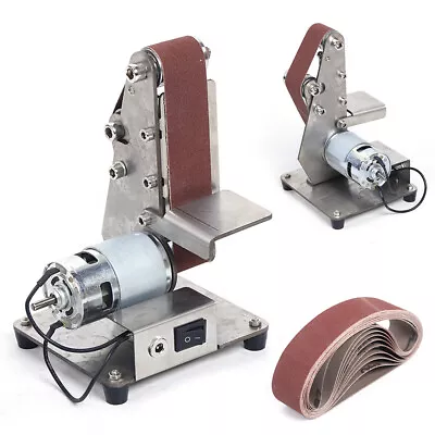 Mini Belt Sander Electric Bench Polisher Grinding Machine Polisher Grinder DIY • $48.45