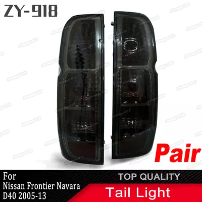 Pair Tail Light Smoked Black Rear Lamp For Nissan Frontier Navara D40 2005-2015 • $102