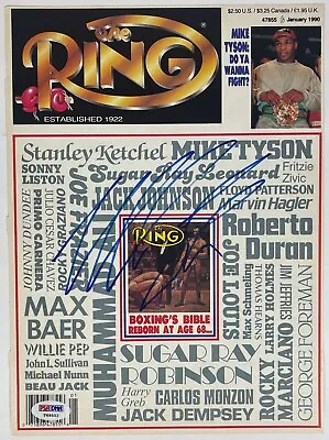 1990 The Ring Magazine Mike Tyson Autographed Magazine Cover PSA/DNA Certified • $150