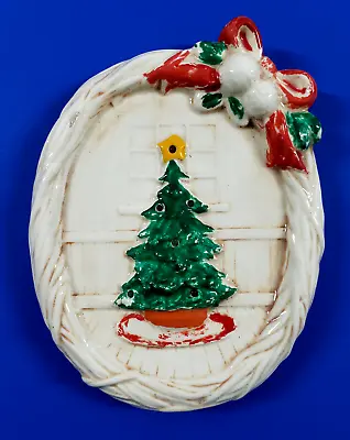 Vintage Ceramic Musical Lights Christmas Tree Wall Plaque Decor Music Display • $34