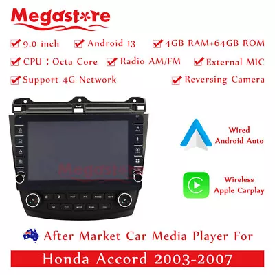 9  Octa Core Android 13 Car Non Dvd GPS For Honda Accord Euro 03-07 Carplay Auto • $599.90