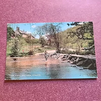 Tarr Steps & Farm Exmoor Salmon Postcard 1520225D Unposted.  • £3.75