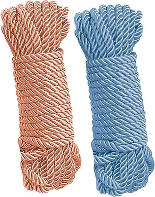 32 Feet 8mm 1 3inch Diameter Soft Silky Feel Rope Solid Braided Twisted Ropes 10 • $40.64