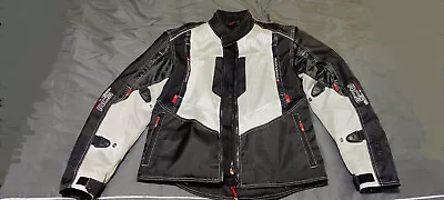 Mens Sedici ACS Grey/Black Removable Liner Vented Motorcycle Jacket Size Large • $86