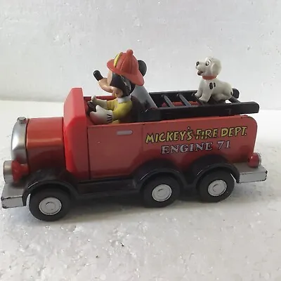 Disney Mickey's Fire Department Engine 71 Mickey Mouse Fire Truck Metal. 6.5” • $7.95