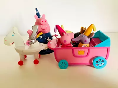 PEPPA PIG Royal Figure’s Princess Carriage Bundle Playset Toys • £10