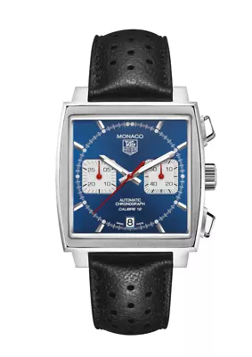 New TAG Heuer Monaco CAW2111-1 Steve Mcqueen Blue 39mm Men's Watch B+P • $4399.99