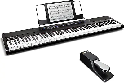 Digital Piano Bundle - Electric Keyboard With 88 Semi Weighted Keys Built-In Sp • $360.99
