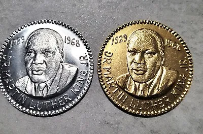 Dr. Martin Luther King Commemorative Medals 1 Set Silver And Gold Colors. • $15