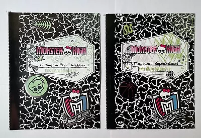 Monster High Mansters Deuce Gorgon Gillington Gil Webber 2 Doll Diary Booklets • $8.99