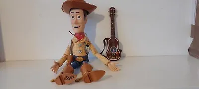 Toy Story Talking Woody Pull String Doll With Hat Guitar 2001- 2 Hasbro 03854 • £25.99