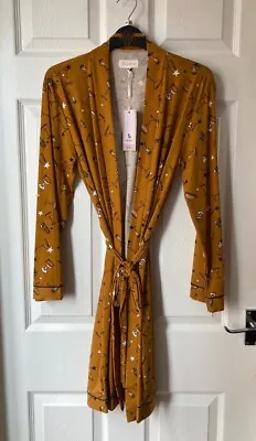 BNWT TU Ochre Cocktail Print Belted Dressing Gown Size XS • £8