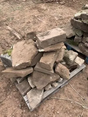 £240 • Buy Reclaimed Sand Stone Dry Wall Blocks LARGE & Small Pieces 9x Pallet Assortments