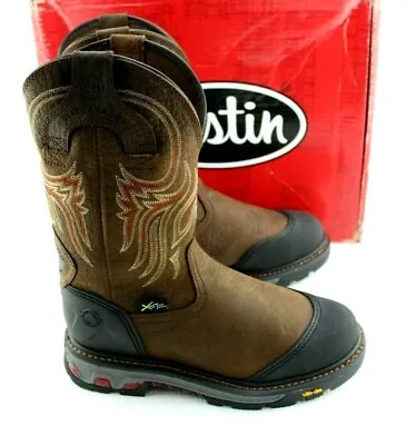 JUSTIN Size 9.5 D Commander X-5 Waterproof Men's Steel Toe Cowboy Boot MSRP $214 • $179.99