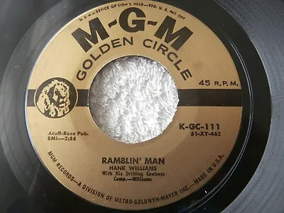 £1.99 • Buy Hank Williams / Ramblin Man / Kaw - Liga / Usa Mgm Golden Circle Label Press  Ex