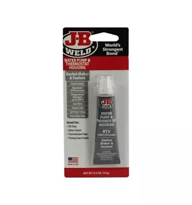 $12.90 • Buy JB WELD  WATER PUMP & THERMOSTAT HOUSING GASKET MAKER SEALANT GREY 14g - 32507