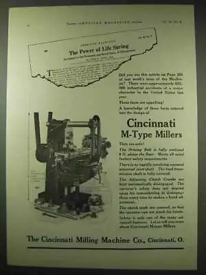 1922 Cincinnati Milling Machine Ad - M-Type Miller • $19.99