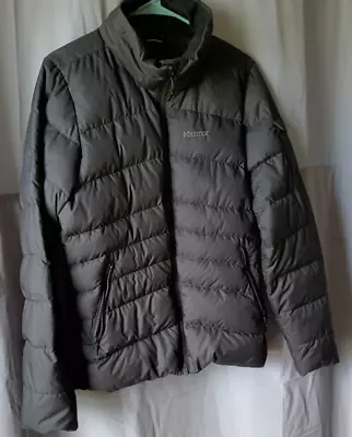 Marmot Puffer Jacket Mens Black Lightweight Full Zip 700 Fill Down • $30