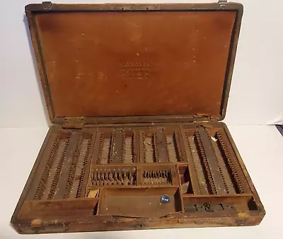 Vtg Zineman Optometrist Optician Divided Medical Eye Exam Equipment Case + 1/2 • $24.99