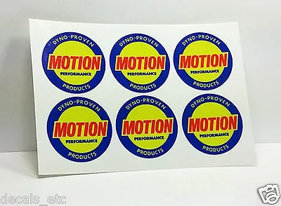 SIX 1 3/8  BALDWIN MOTION PERFORMANCE Vintage Style DECALS Vinyl STICKERS • $4.69