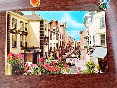 High Street Falmouth Posted 1972 Postcard The King's Head • £1.80