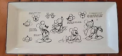 Disney Sketchbook Mickey Mouse Cartoon Platter Tray Kitchen Vanity 13.8 × 6.6   • $21.80