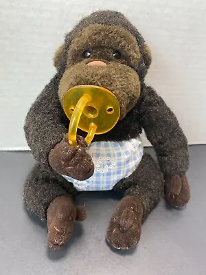 Plush Creations Inc Stuffed Animal Baby Monkey Gorilla W/Pacifier • $14.99