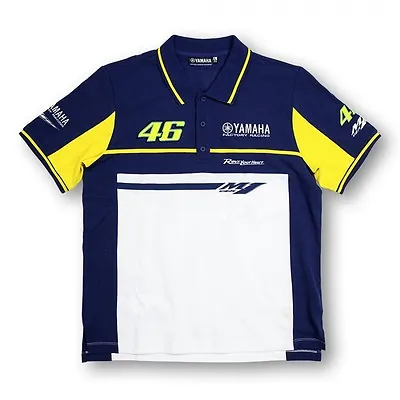 New Official Valentino Rossi VR46 Dual Yamaha Mans Polo -  YDMPO 165609 • $43.50