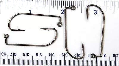 100 VMC 9131 9131BZ Bronze 90 Degree Bend Jig Fish Fishing Hooks Size 1/0 • $11.99