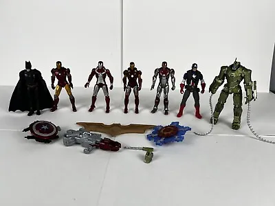 Marvel 3.75 Inch Iron Man Figures Set Of 7 Including Accessories • £28