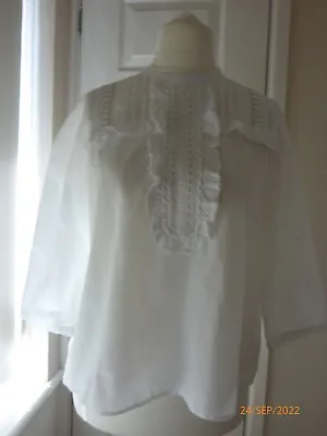 Vanessa Bruno Athe White Blouse Size 40 UK12 • £20