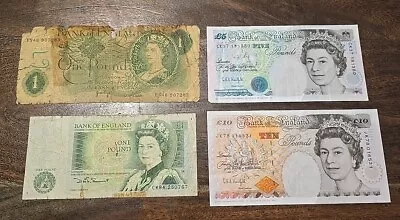 B87*ENGLAND U.K. GREAT BRITAIN 4  Banknotes 2X 1510 Pound  • $35