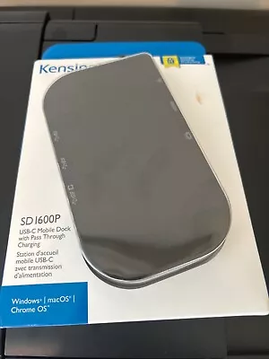 Kensington SD1600P USB-C Travel Dock With Pass-Through USB-C K33968 902-1398-03 • $50