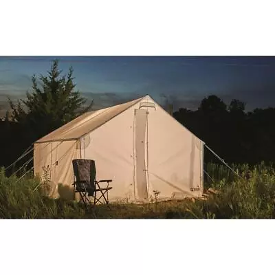 New Heavy Duty 10 Ft X 12 Ft Canvas Wall Tent Frame Not Included White • $766.95