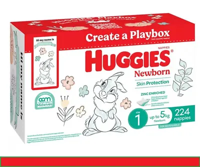 $83.50 • Buy Huggies Unisex Ultimate Nappies Size 2 Infant (4-8 Kg) 200 Nappies