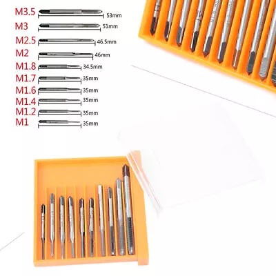 10 Pcs HSS Metric Right Hand Screw Thread Taper Shank Drill Min Tap Set M1-M3.5 • $16.37