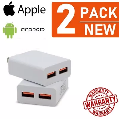 2x Double  USB Wall Charger Cube 10W Home Travel For IPadiPhone Android Table • $9.99