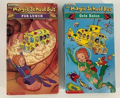 The Magic School Bus VHS 2 Lot - For Lunch  - Gets Eaten • $8.10