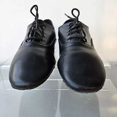 Bokimd Men's Shoe Size 11 Black Leather Lace Up Ballroom Dance Shoes • $15