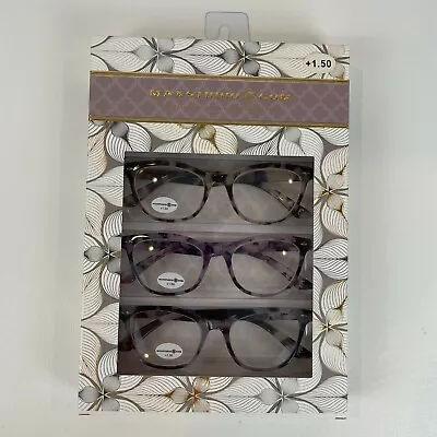 MaxStudio.com +1.50 Reading Glasses Tortoise 3 Pair • $34.99