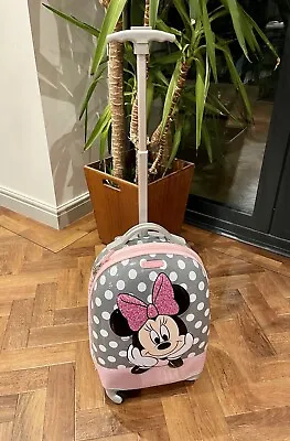 Disney X Samsonite Minnie Mouse Carry On Pull Along Suitcase Kids Children’s VGC • £60