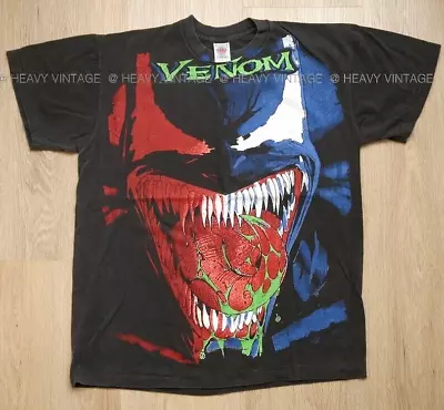 Vintage Venom Spider-Man Shirt L OVP Marvel Comics Resurreccion Cartoon Movie • $99