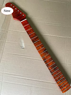 New Tiger Flame Maple Guitar Neck 21Fret 25.5inch Left Hand Glossy Paint Bolt On • $89.10