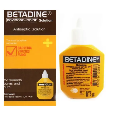 Betadine Povidone Iodine Antiseptic Wound Infection Solution 15 Cc  Exp.2028 • £6.60